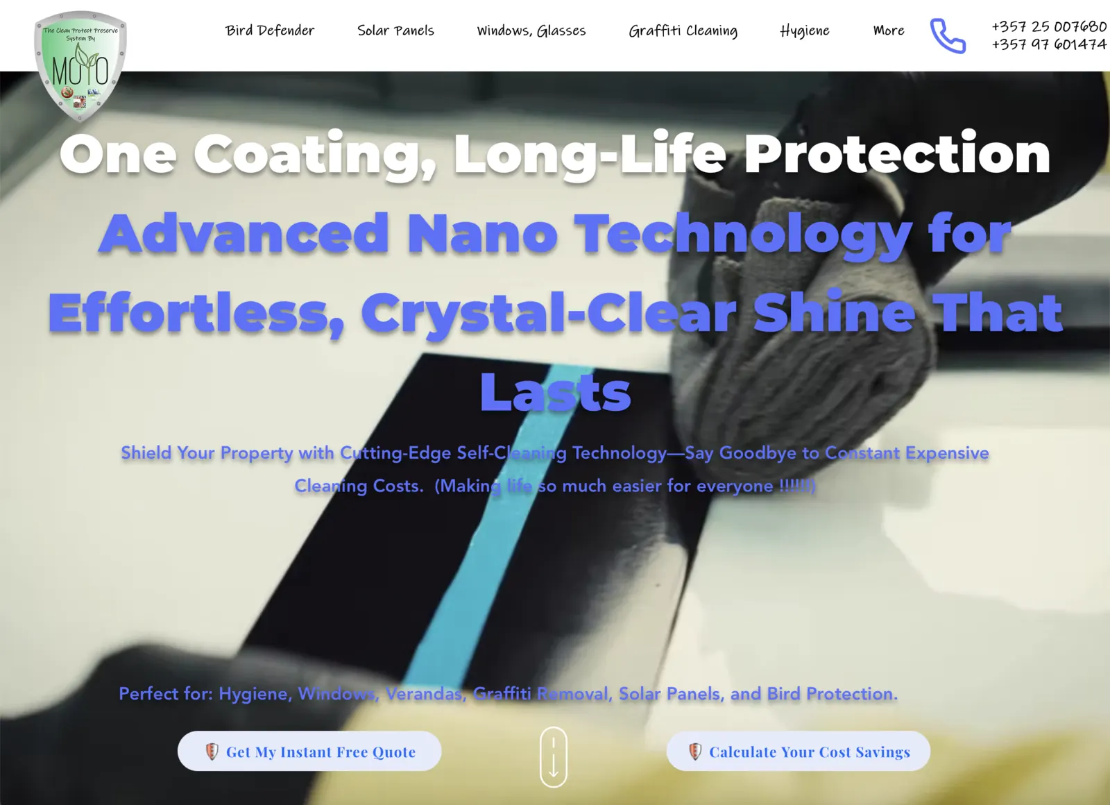 Moyo Eco homepage screenshot